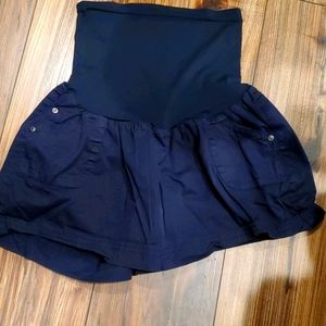Maternity Navy Lt weight shorts